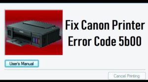 Fix Canon Printer Error Code 5b00